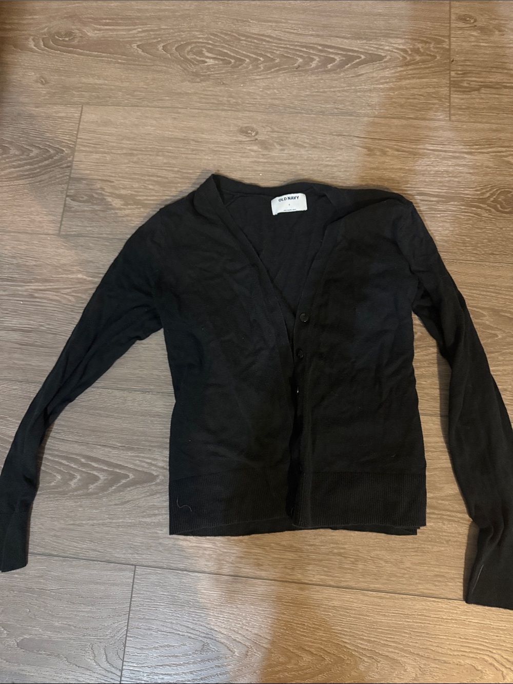 Old Navy Black V-Neck Button Cardigan